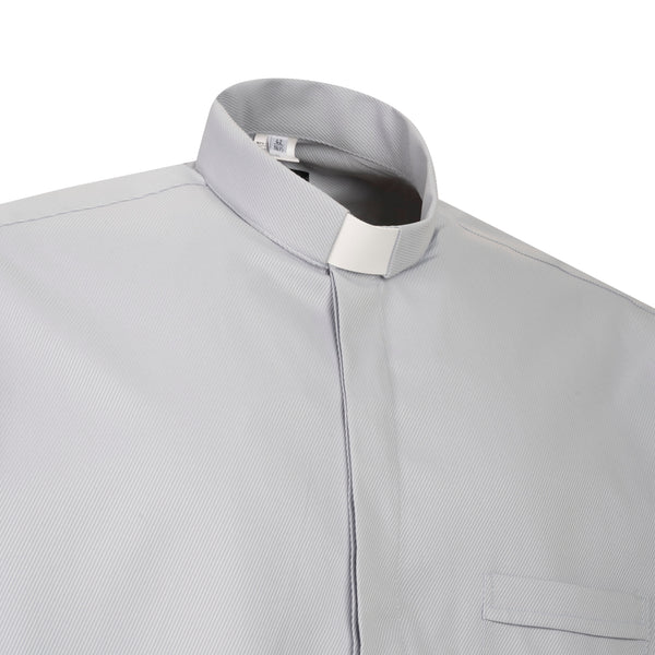 Camicia Avignone - Grigio - Clergy - Elasticizzata - Manica Lunga