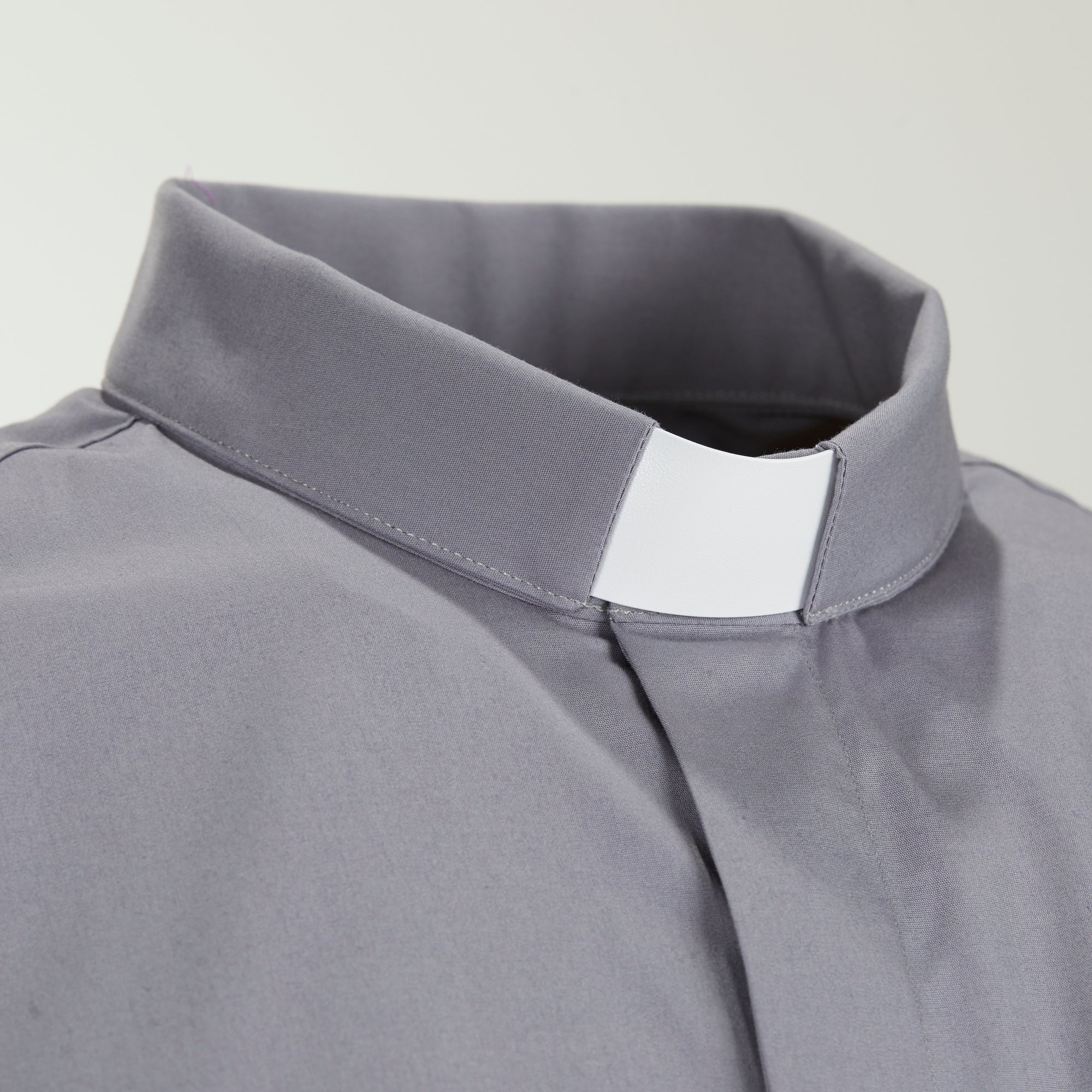 Camicia 100% Cotone - Grigio - Clergy - Manica Lunga