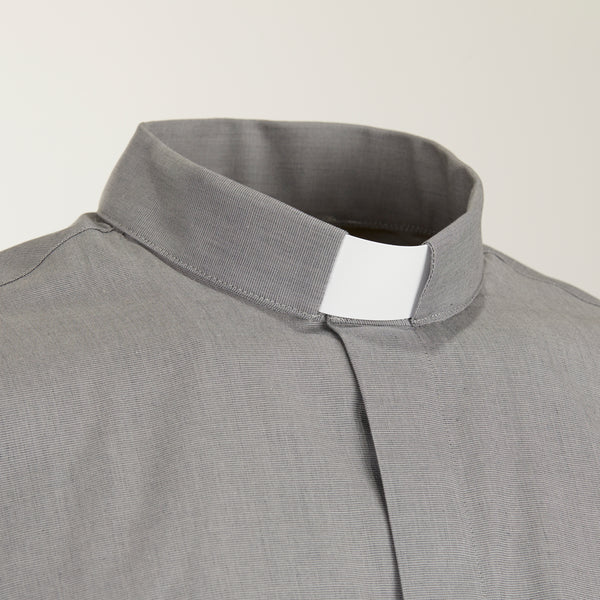 Camicia 100%  FIL A FIL  - Grigio - Clergy - Manica Corta