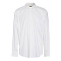Camicia Spigata - Bianco - 100% Cotone Superior - Clergy - Manica Lunga