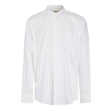 Camicia Spigata - Bianco - 100% Cotone Superior - Clergy - Manica Lunga