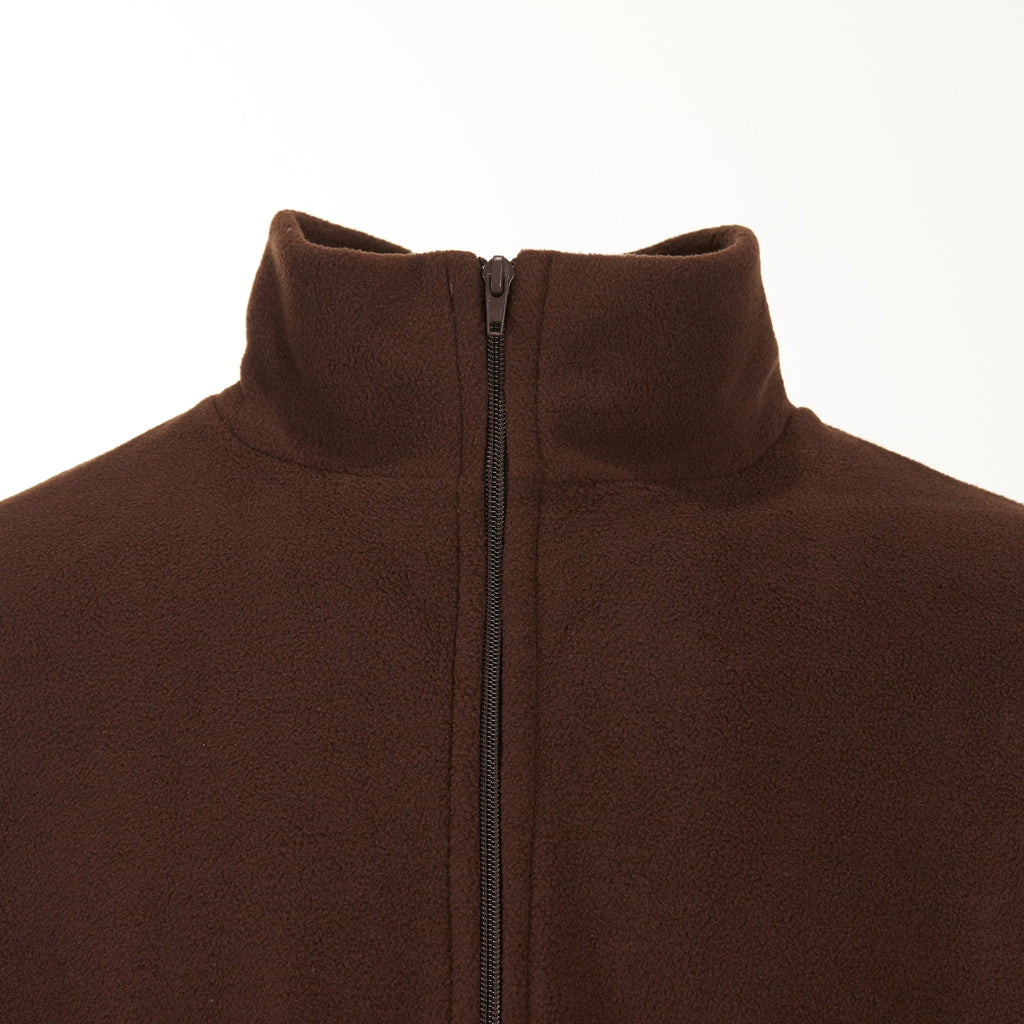 Giacca in Pile - Collo Alto - Marrone