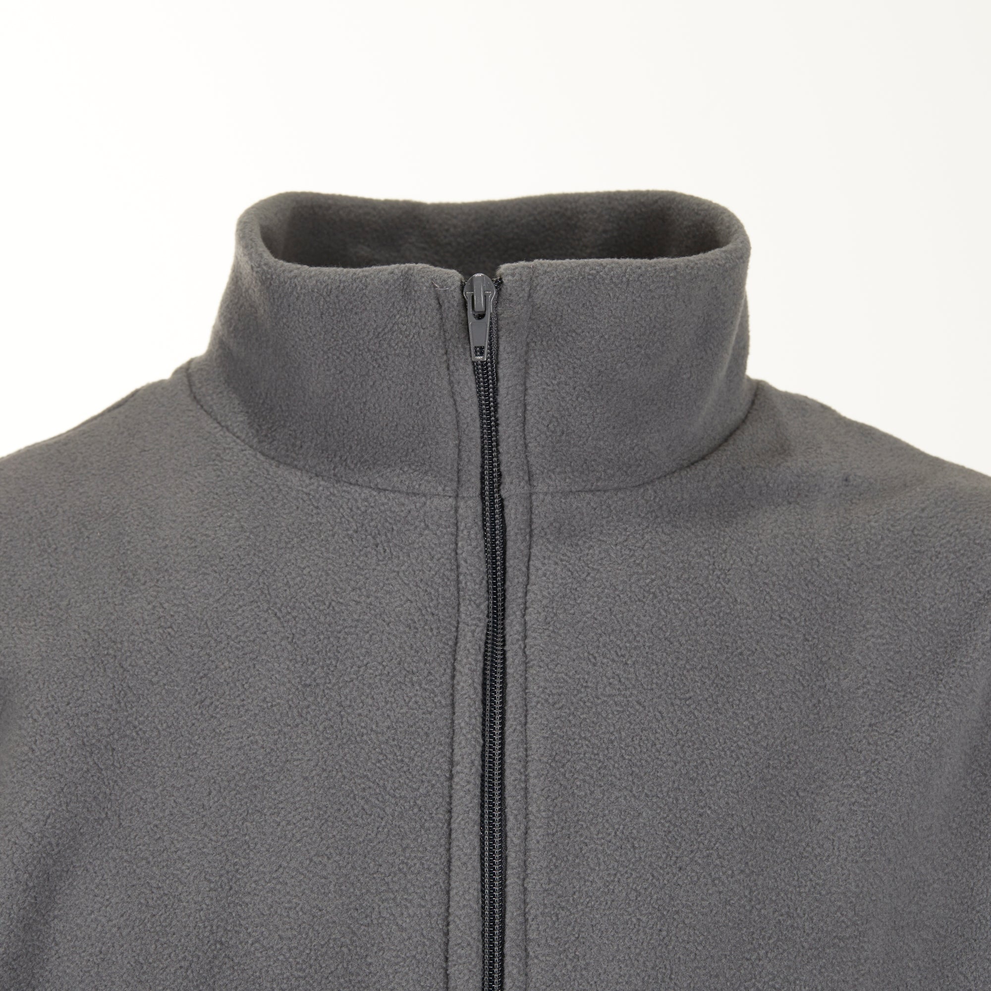 Giacca in Pile - Collo Alto - Grigio