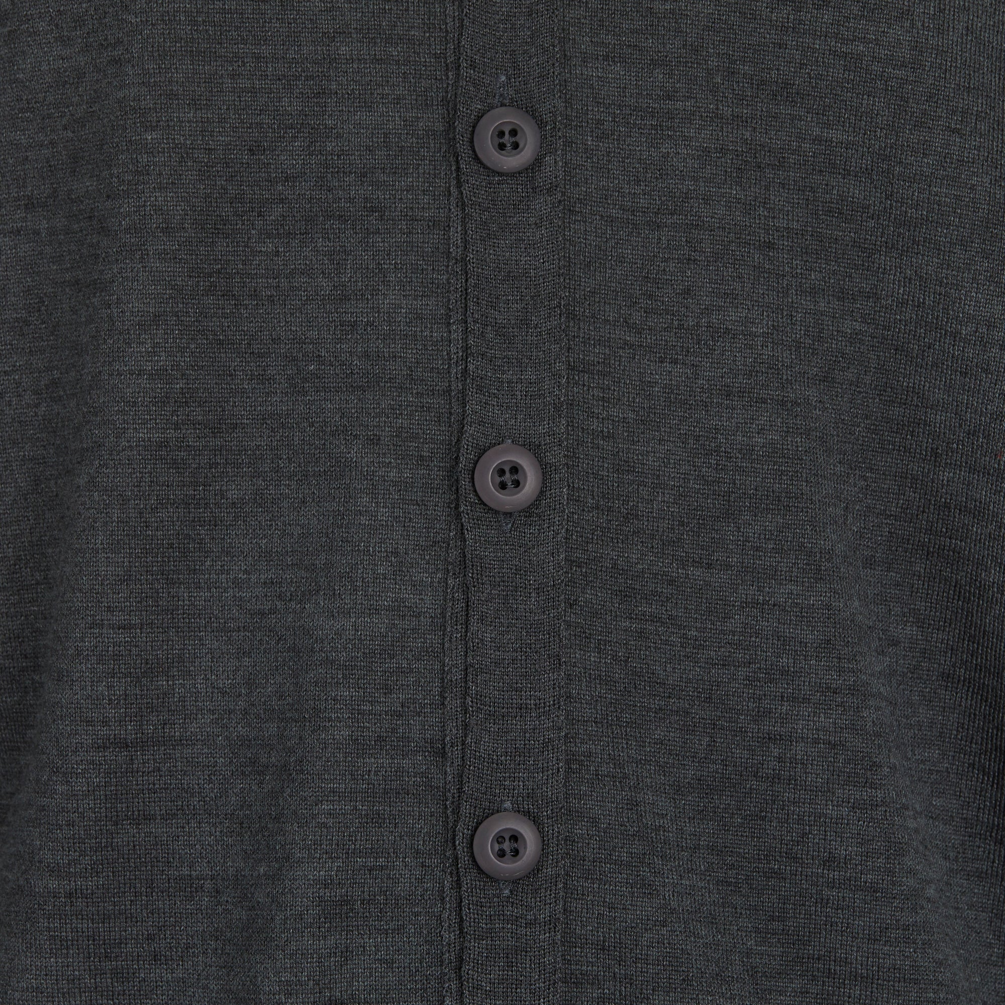 Cardigan - Grigio - Misto Lana Merinos - Manica Lunga - Con Bottoni