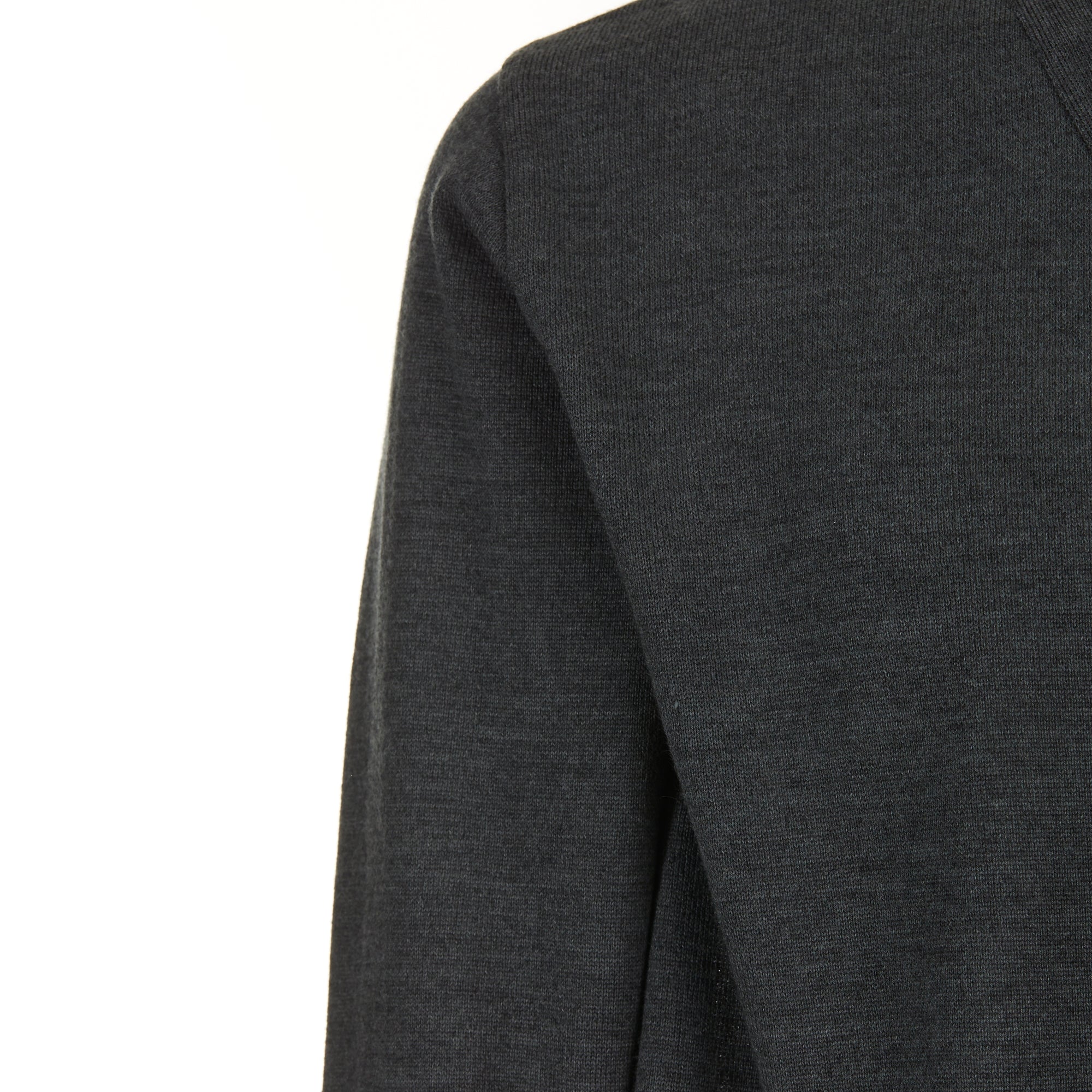 Cardigan - Grigio - Misto Lana Merinos - Manica Lunga - Con Bottoni