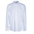 Camicia Spigata - Celeste - 100% Cotone Superior - Clergy - Manica Lunga