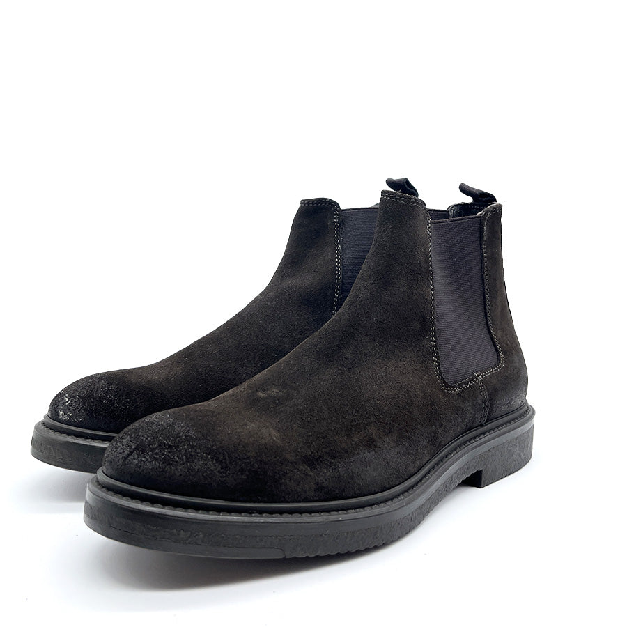 Botte à hauteur de genou - en daim - Marron foncé