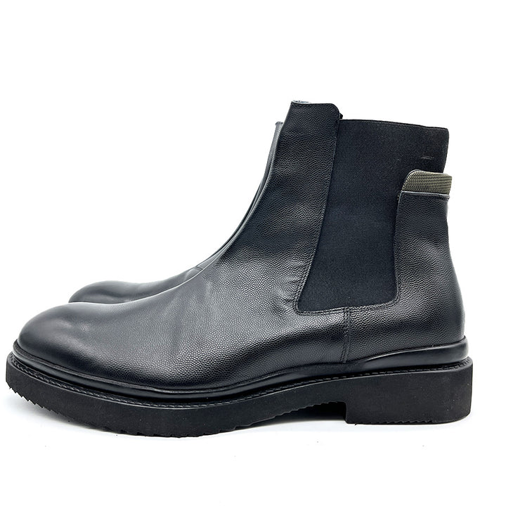 Kniehoher Stiefel – Schwarz – Echtleder