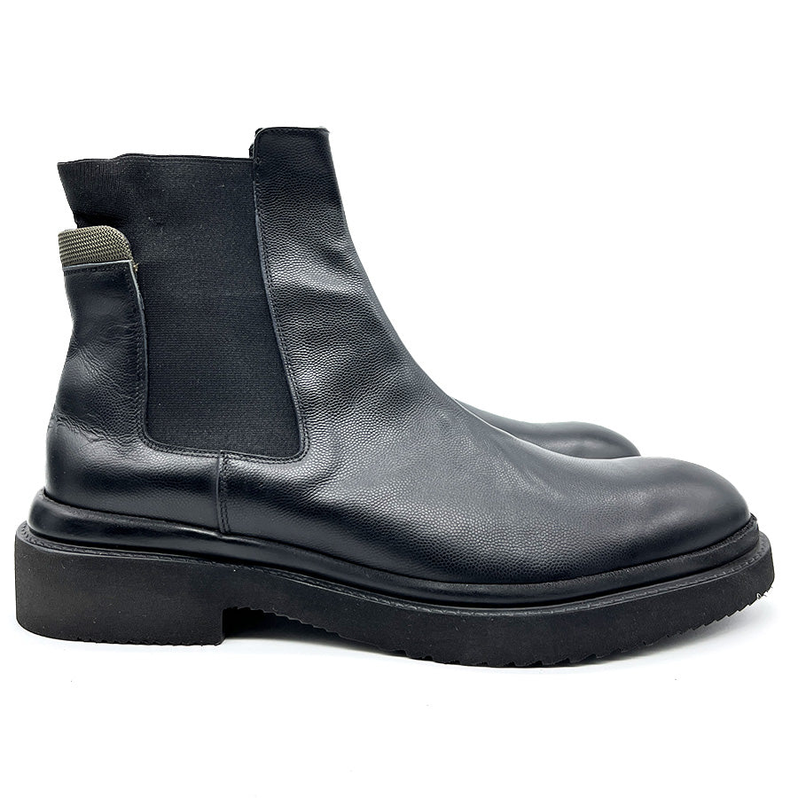 Stivale Gambaletto - Nero - in vera Pelle