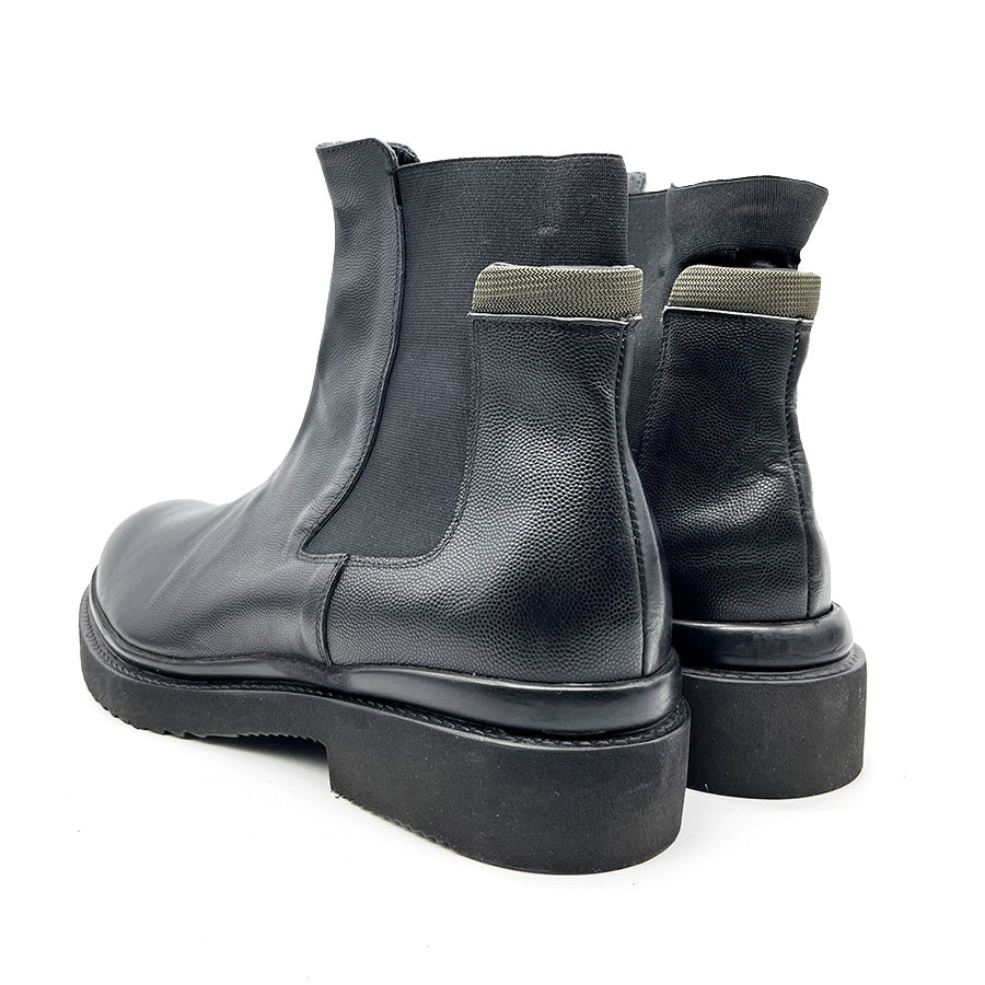 Botte à hauteur de genou - Bleu - Cuir véritable