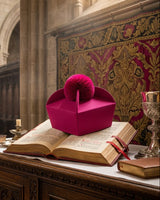 Biretta Tricorno - Fuxia - con ponpon