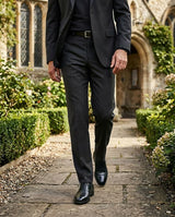 Calças Clássicas - Pretos - Lã Fresca