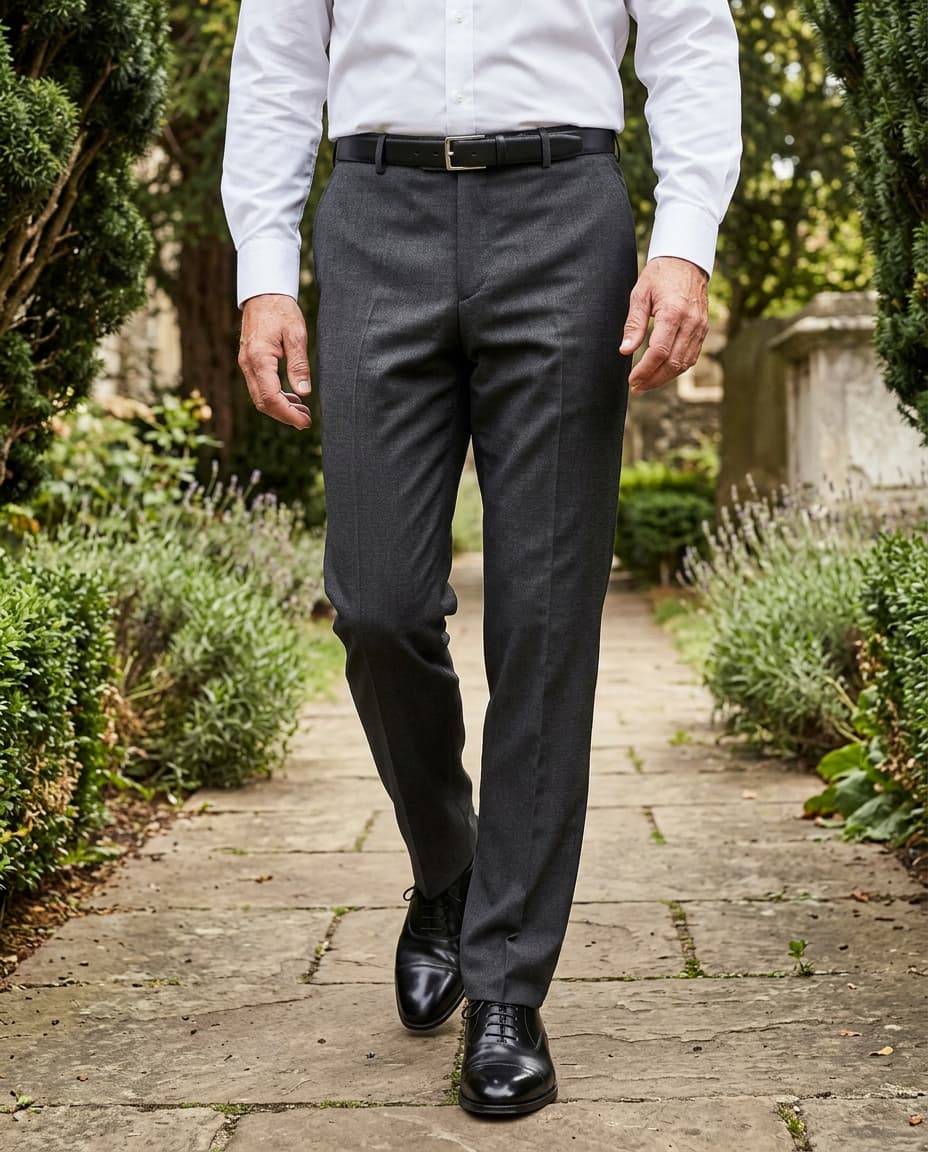 Klassische Hose - Anthrazit - Cool Wool