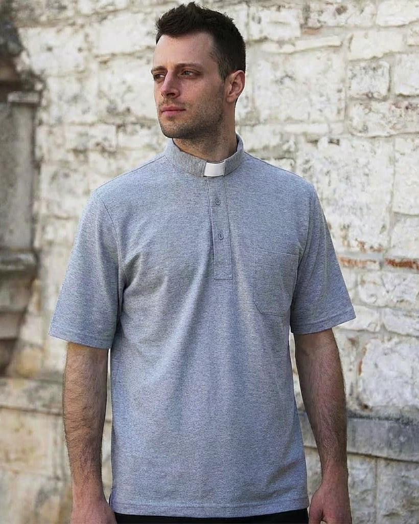 Polo Piquet - Gris - 100% Coton - Manches Courtes