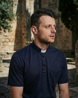 Polo in Filo di Scozia - Blu - 100% Cotone Fresco - Manica Corta