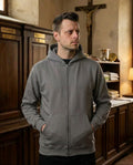 Sudadera con capucha - Algodón cálido - Gris