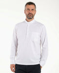 Polo Roma - Bianco - Clergy - 100% Cotone Fresco - Manica Lunga