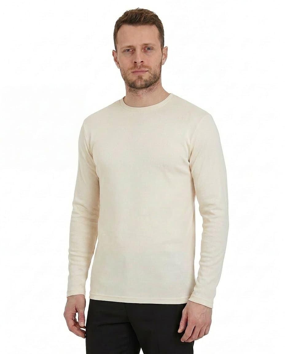 Unterziehshirt Baumwolle und Wolle - Langarm