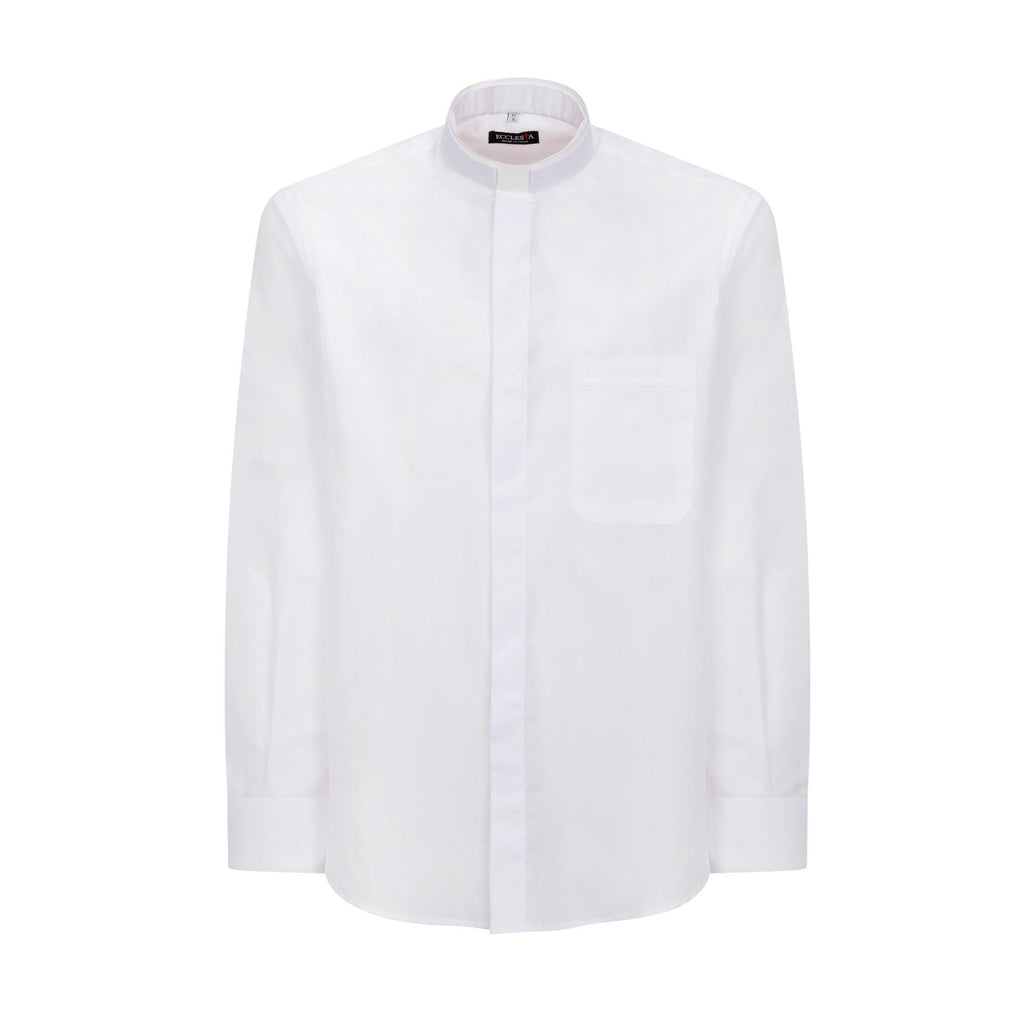 Camisa 100% Algodón - Romana - Blanca - Manga Larga