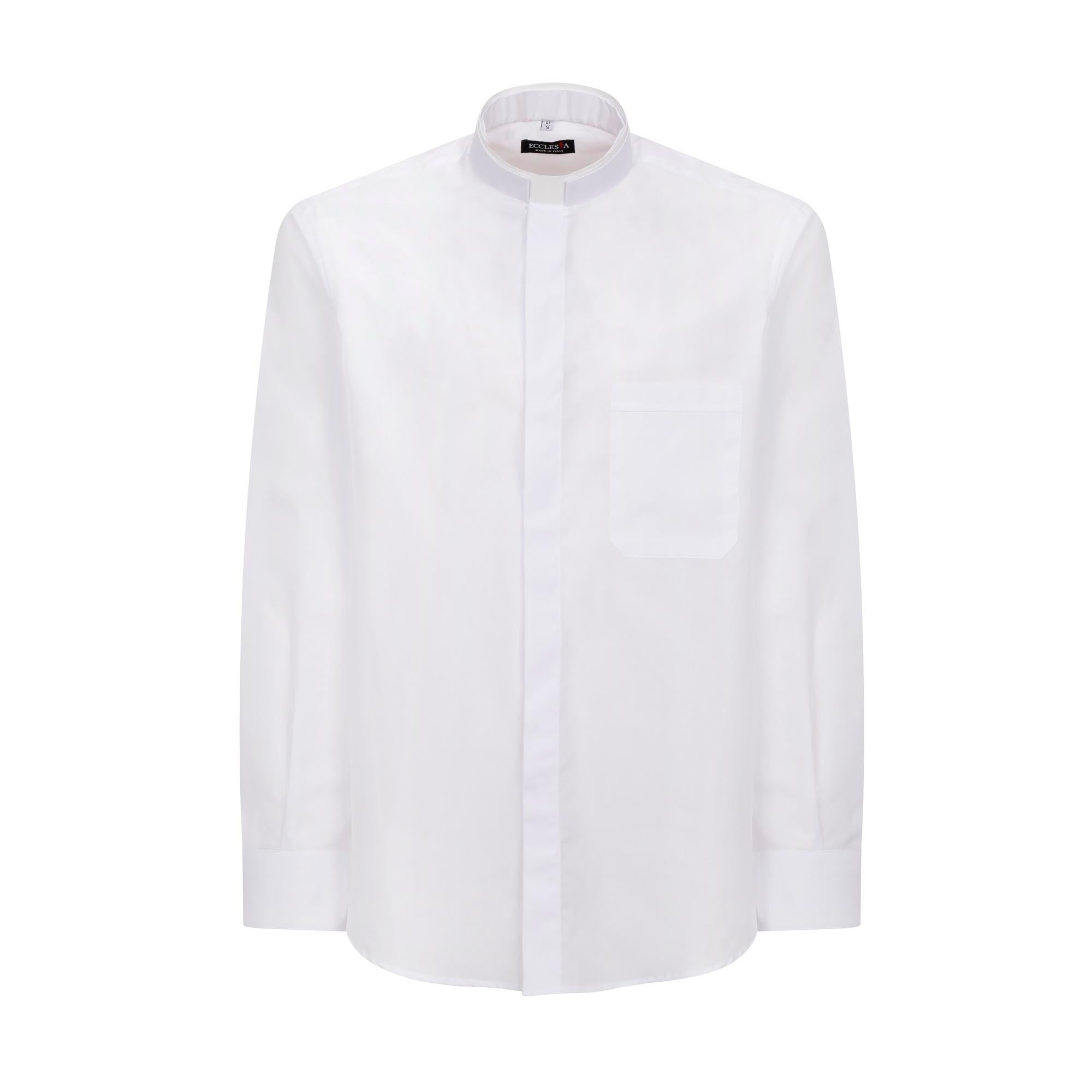 Camisa 100% Algodón - Romana - Blanca - Manga Larga