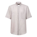 NEW - Camicia in Lino - Grigio Chiaro - Clergy - Manica Corta