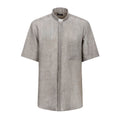 NEW - Camicia in Lino - Grigio Scuro - Clergy - Manica Corta