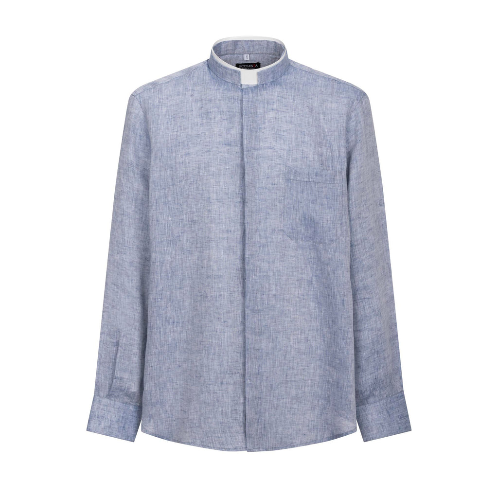 NEW - Camisa de lino - Negro - Clero - Manga Larga