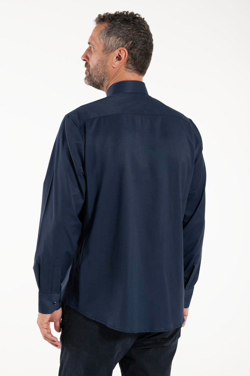 Camicia Avignone - Blu - Borghese - Elasticizzata - Manica Lunga