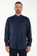 Camisa Avignone - Azul - Casual - Elástica - Manga Larga