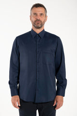 Camicia Avignone - Blu - Borghese - Elasticizzata - Manica Lunga