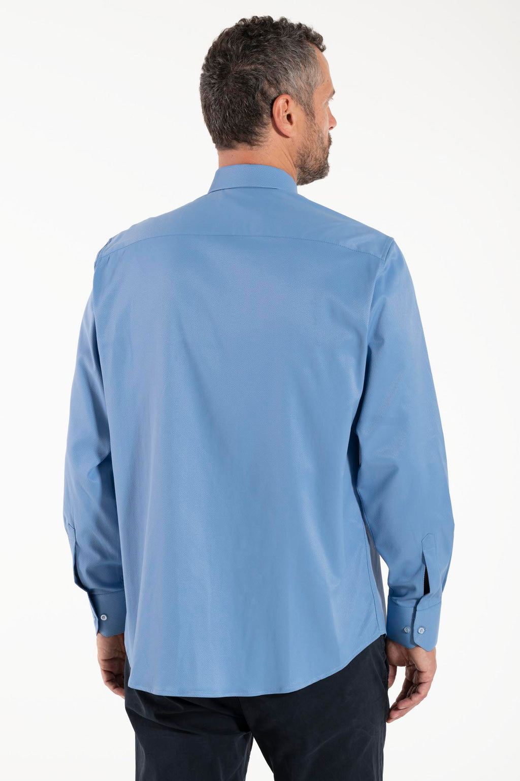 Camisa Avignone - Celeste - Casual - Elástica - Manga Larga