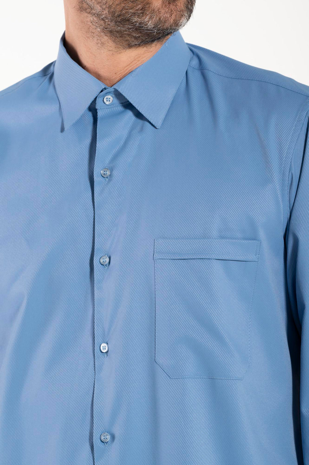 Camisa Avignone - Celeste - Casual - Elástica - Manga Larga