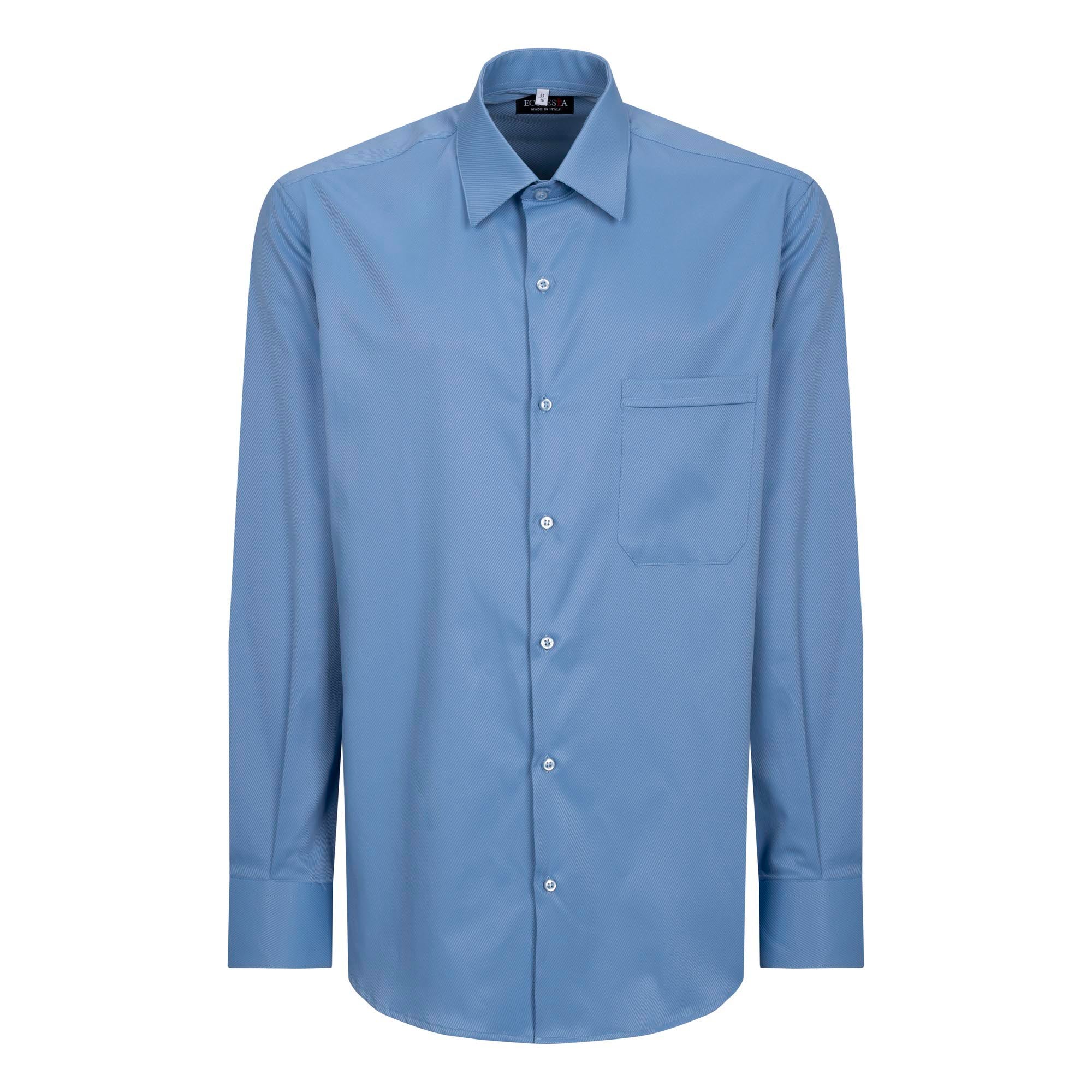 Camicia Avignone - Celeste - Borghese - Elasticizzata - Manica Lunga