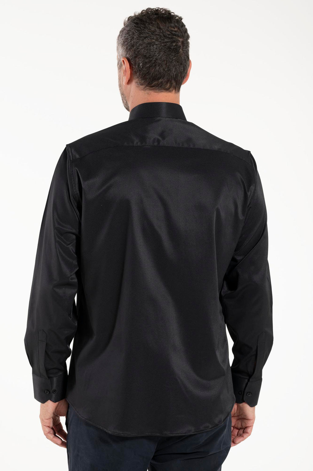 Camisa Avignone - Negro - Casual - Elástica - Manga Larga