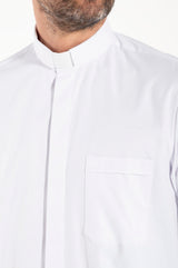 Camicia Avignone - Bianco - Clergy - Elasticizzata - Manica Lunga