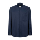 Camicia Avignone - Blu - Clergy - Elasticizzata - Manica Lunga