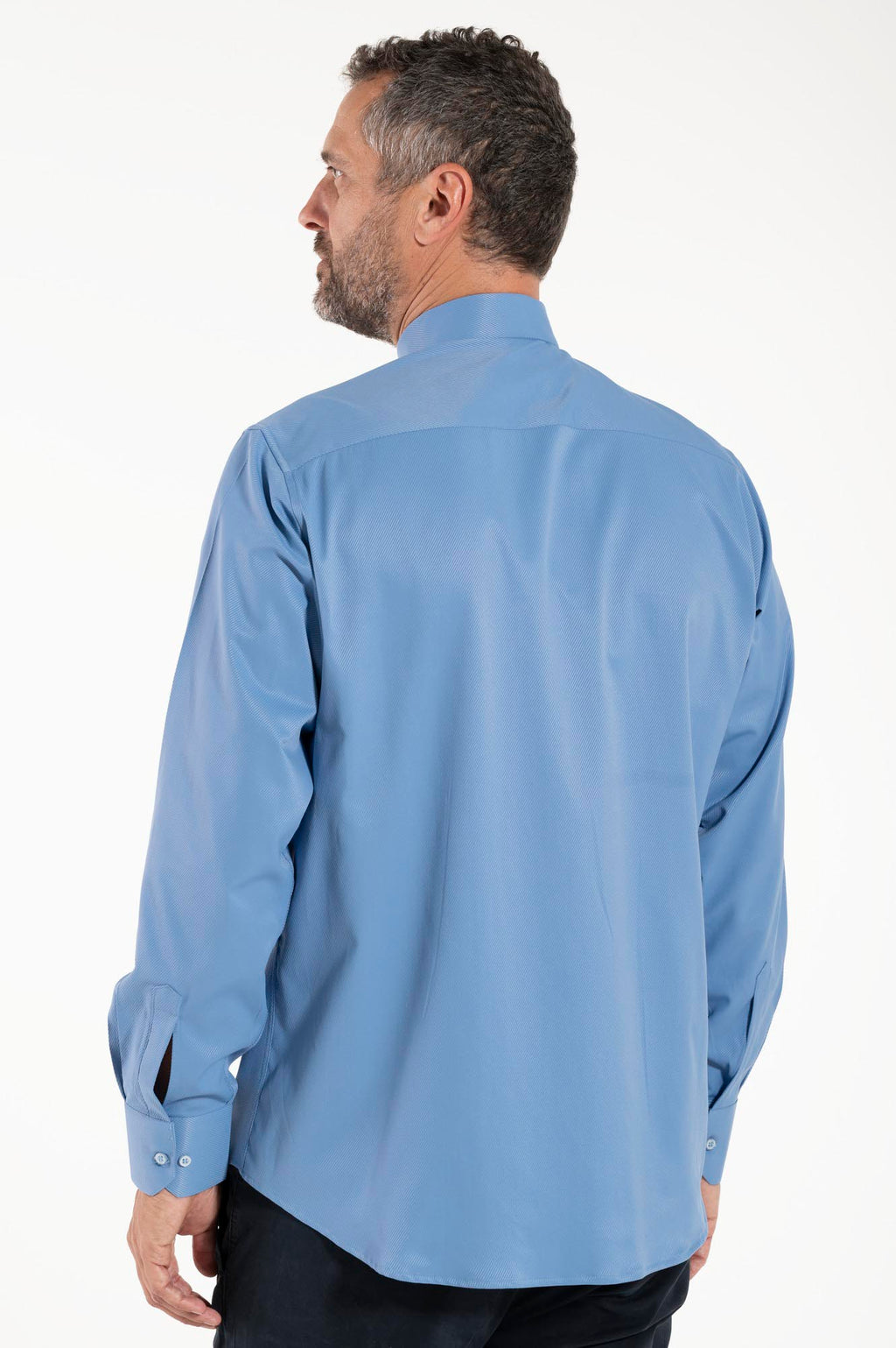 Camisa Avignone - Celeste - Clerical - Elástica - Manga Larga