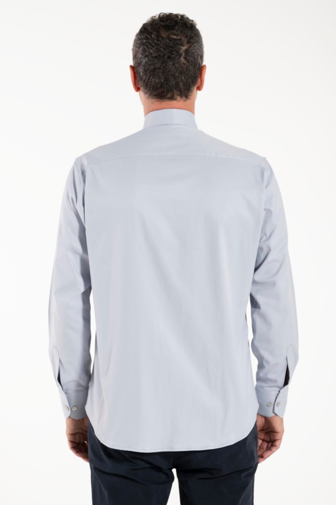 Camicia Avignone - Grigio - Clergy - Elasticizzata - Manica Lunga