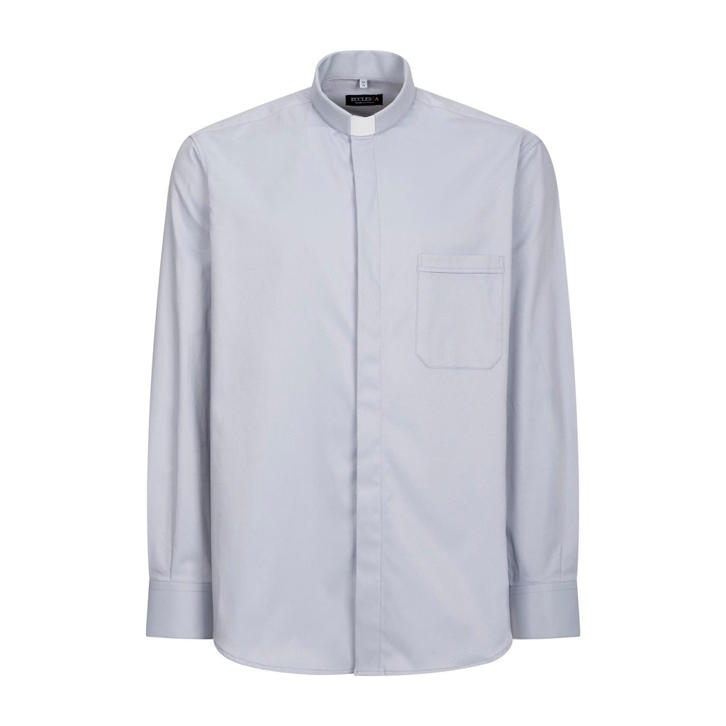 Camisa Avignone - Gris - Clerical - Elástica - Manga Larga