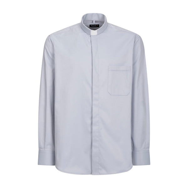 Camicia Avignone - Grigio - Clergy - Elasticizzata - Manica Lunga