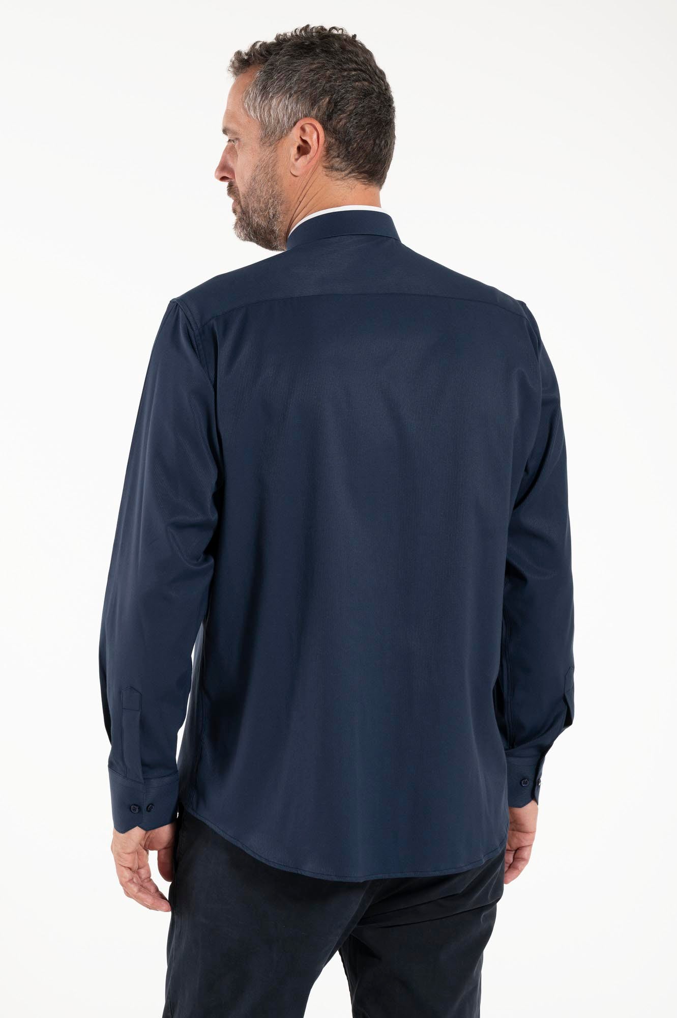 Camicia Avignone - Blu - Romano - Elasticizzata - Manica Lunga
