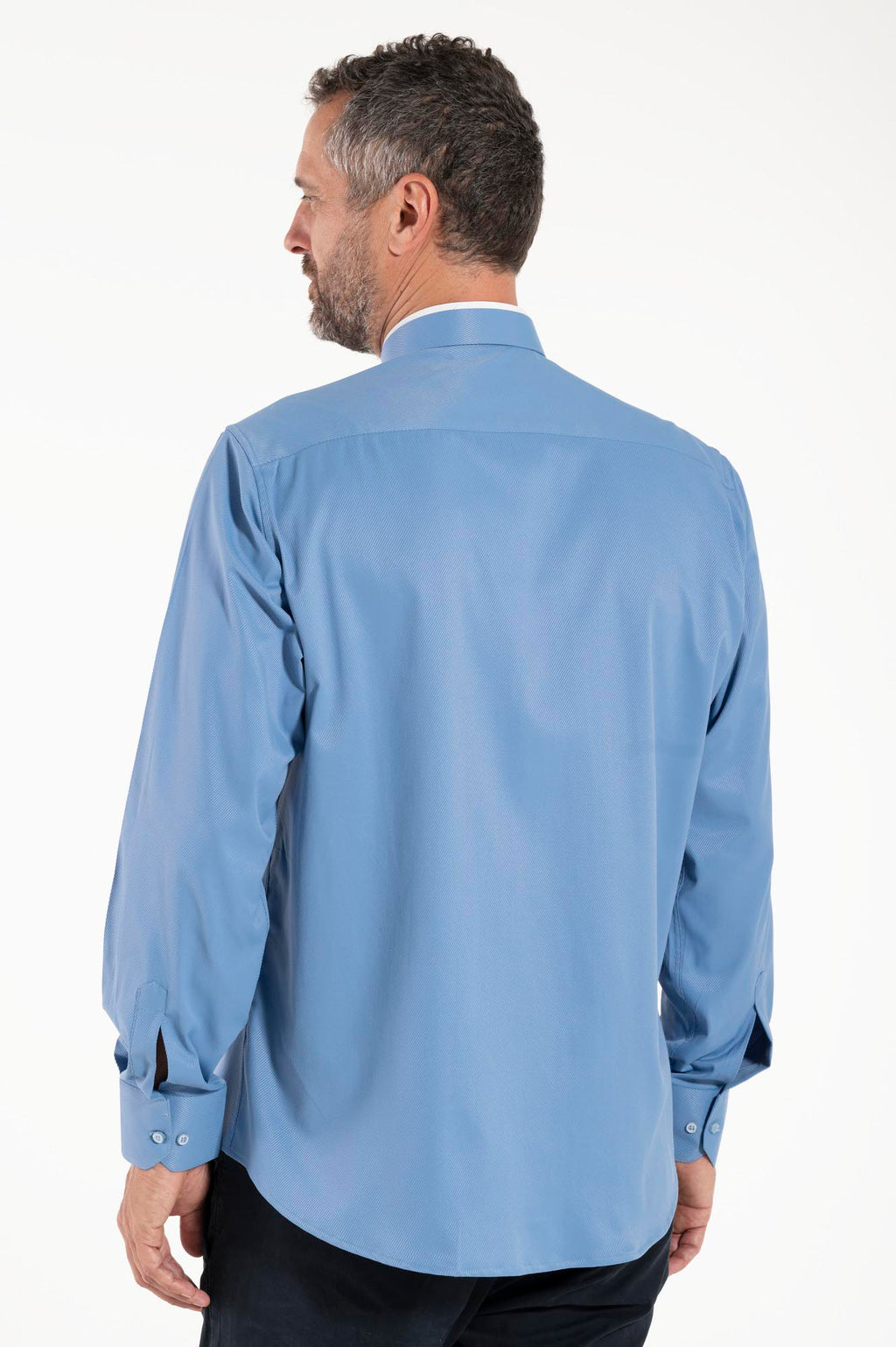 Camisa Avignone - Celeste - Romana - Elástica - Manga Larga