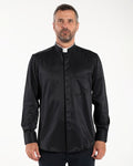 Camisa Avignone - Negro - Romana - Elástica - Manga Larga