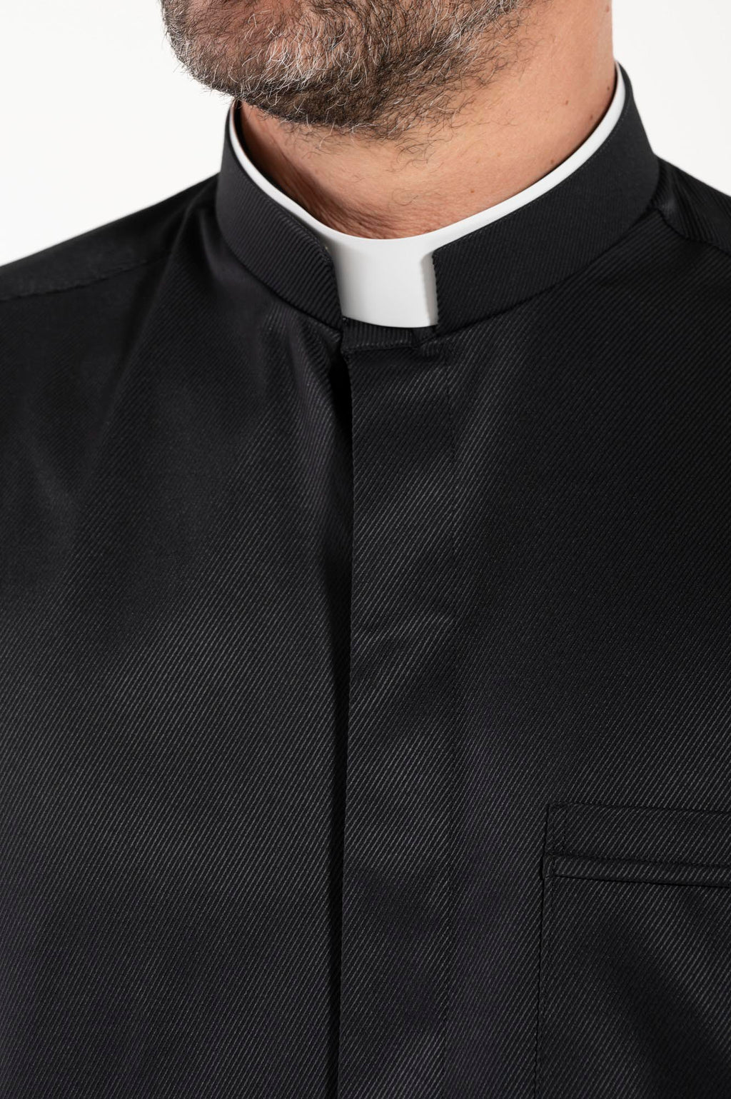 Camisa Avignone - Negro - Romana - Elástica - Manga Larga