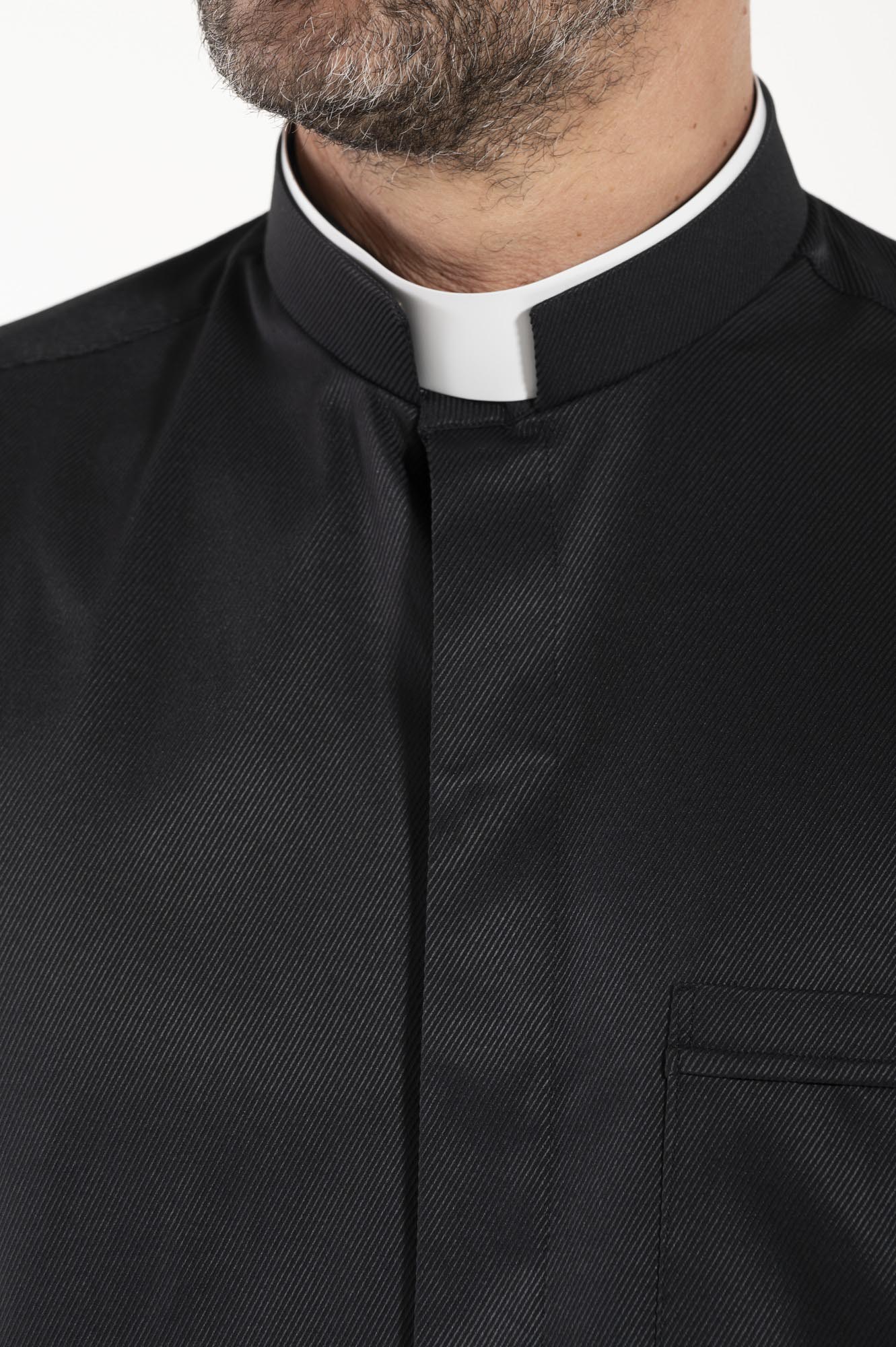 Camicia Avignone - Nero - Romano - Elasticizzata - Manica Lunga