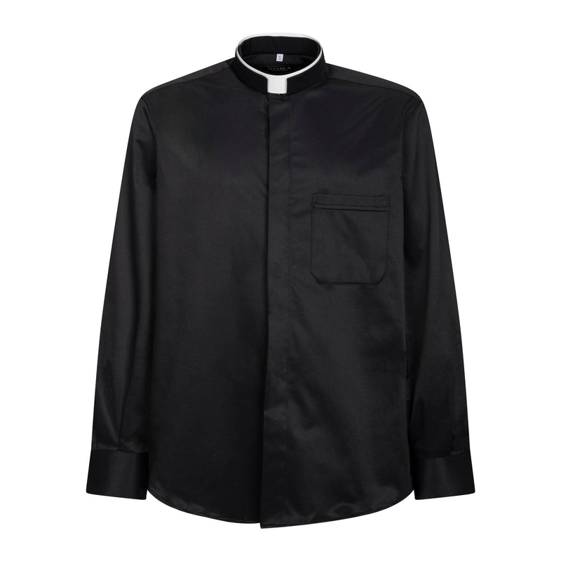 Chemise Avignone - Romaine - Noir - Extensible - Manches Longues