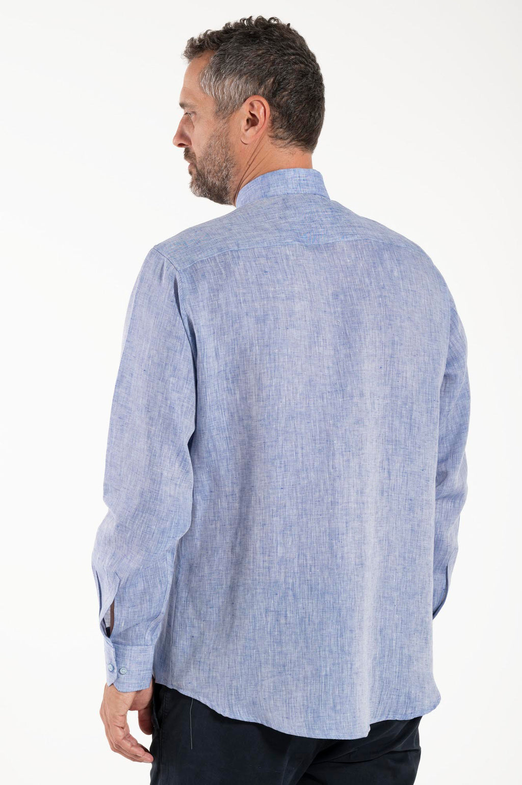 NEW - Camicia in Lino - Celeste - Clergy - Manica Lunga