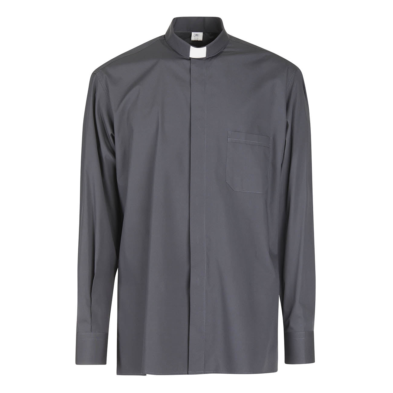 Camicia 100% Cotone - Antracite - Clergy - Manica Lunga