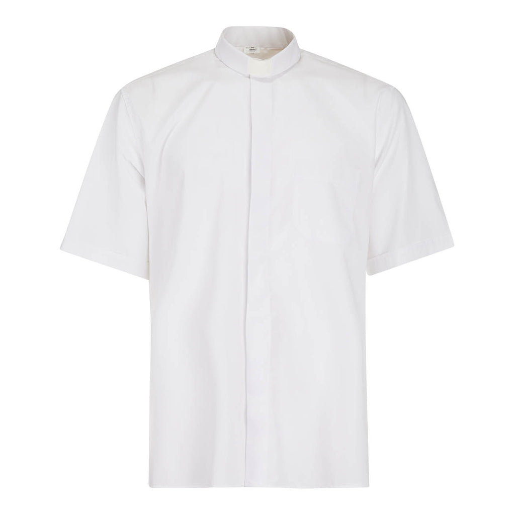 Camisa 100% Algodón - Blanca - Clero - Manga Corta