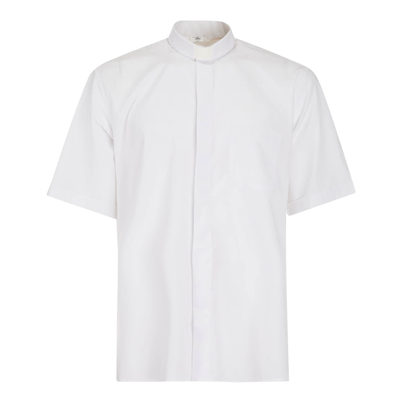 Camisa 100% Algodón - Blanca - Clero - Manga Corta